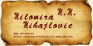 Milomira Mihajlović vizit kartica